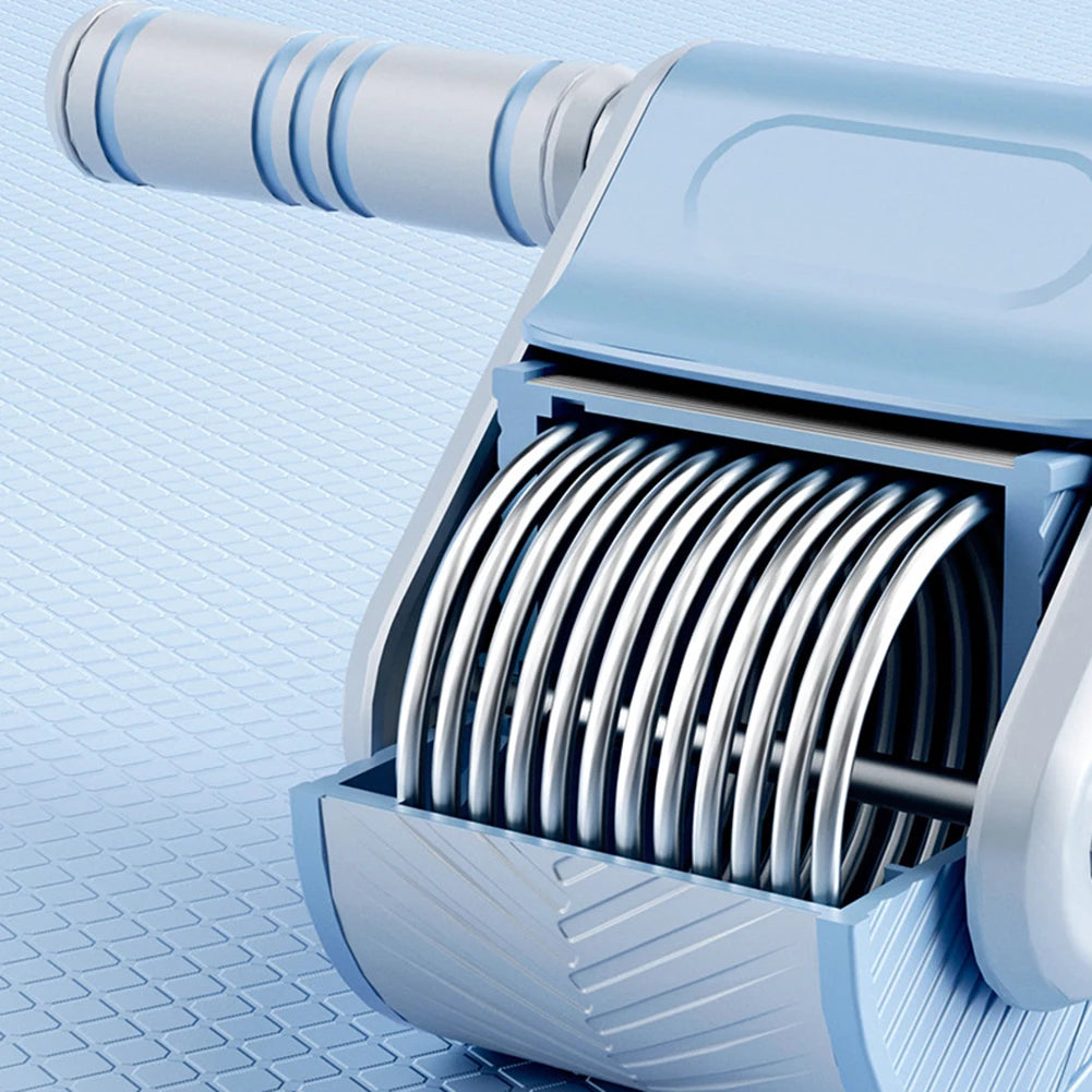 Abdominal Wheel Exerciser Dual Wheel Design Abdominal Fitness Wheel Automatic Rebound Anti-Slip for Bodybuilding Training