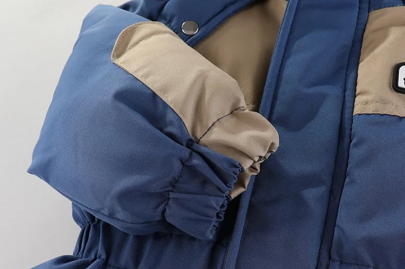 Winter Children Ski Suit Thicken Waterproof Baby Jumpsuit Warm Baby Girl Snow Wear Plus Velvet Infant Clothes Boys Coat 1-5 Year