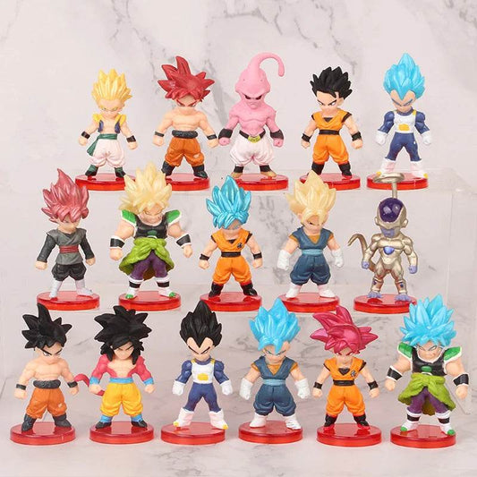 8-21PCS Dragon Ball Z Set Super Son Goku Vegeta Broly Buu Action Figure Anime Figurines Ultra Instinct Model Gifts Toys - AIAZ