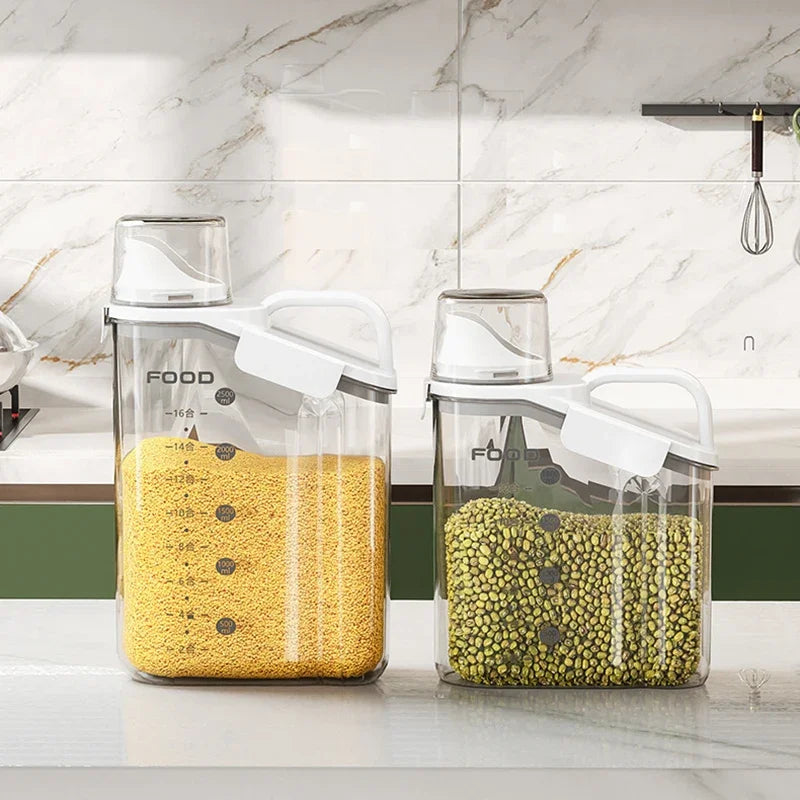 Airtight Food Storage Containers Cereal Dispenser Cereal Container Storage Box Rice Dispenser Grain Dispenser Kitchen Organizer
