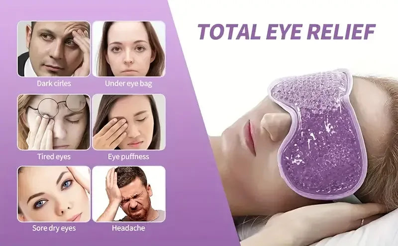 Cooling Eye Mask with Gel Bead Reusable Cold Compress Ice Pack Sleeping Eye Cooling Pads for After Eyelid Surgery Skin Care Tool