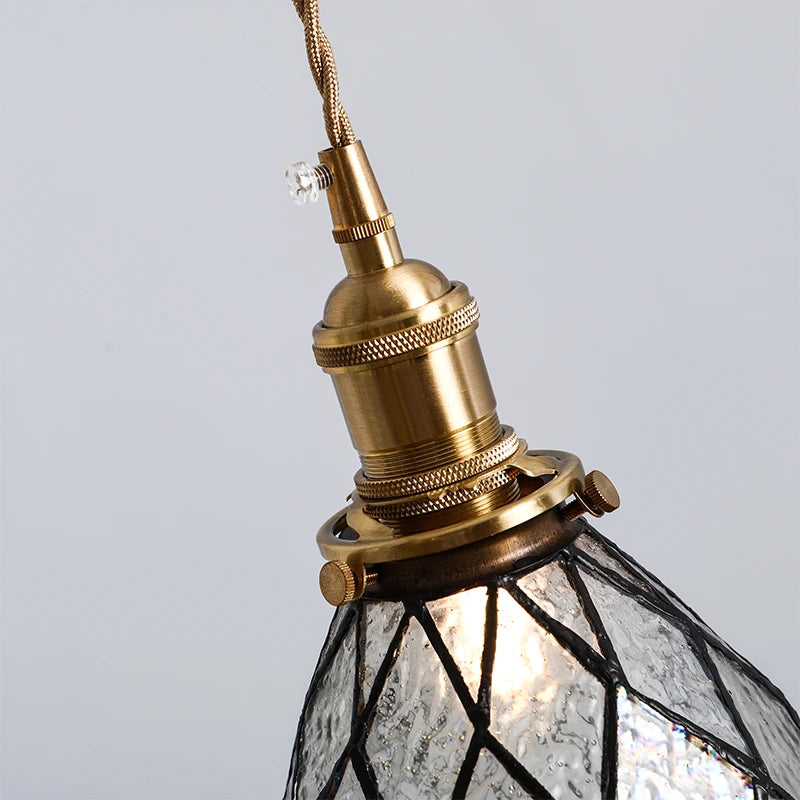 IWHD 2022 NEW Nordic Glass LED Pendant Lights Fixtures Copper Bedroom Dinning Room Restaurant Modern Hanging Lamp Lighting