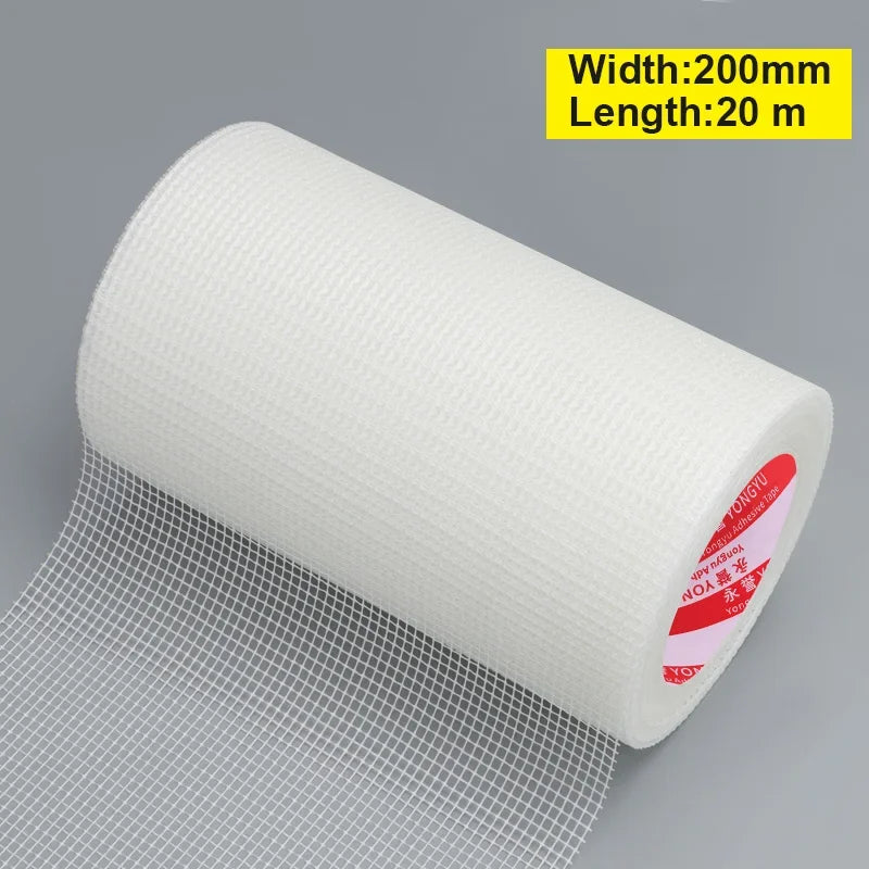 Glass fiber mesh cloth grid self-adhesive wall crack prevention mesh belt cover gypsum alkali resistant tape wall crack repair
