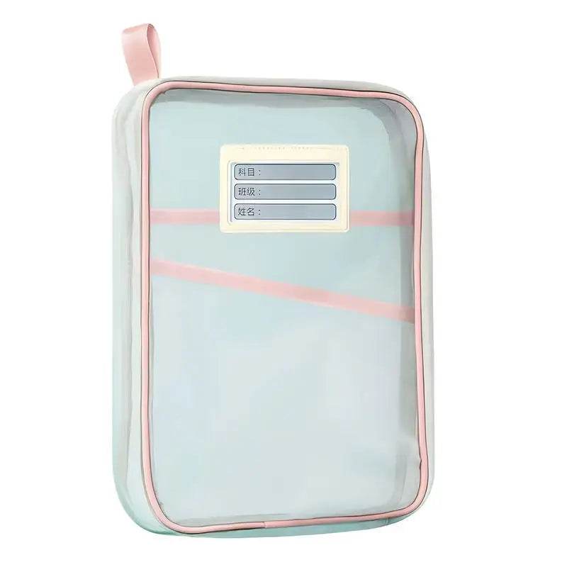School Office Supplies Stationary Bag Stationery Storage Bag Double-layer Mesh Zipper Bag Large Capacity Organizer Folders - AIAZ