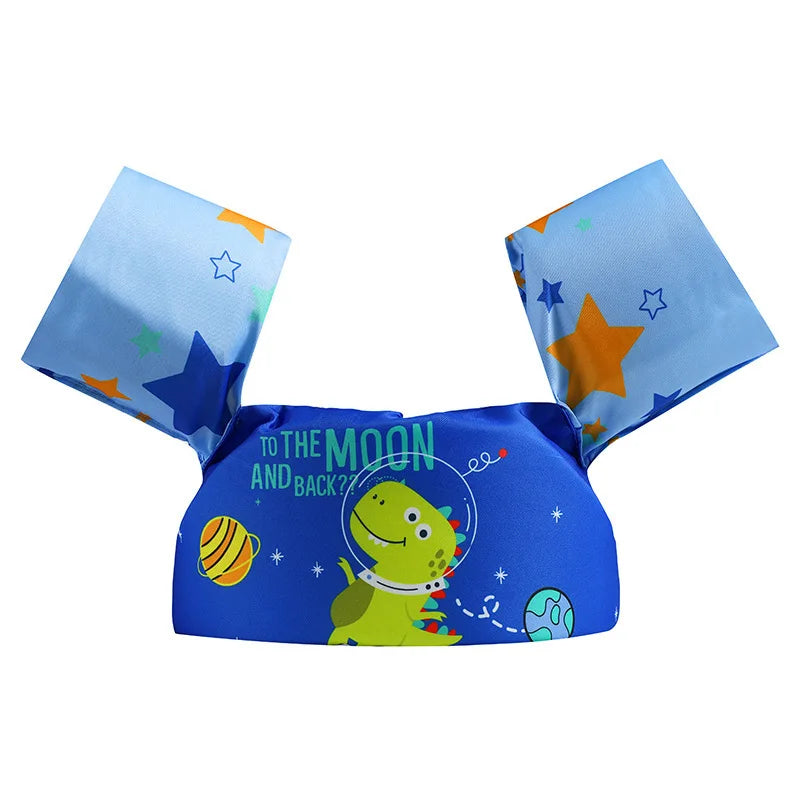 Baby Float Cartoon Arm Sleeve Swimsuit Foam Safety Adjustable Life Jacket Swimming Training Floating Pool Float Swimming Ring