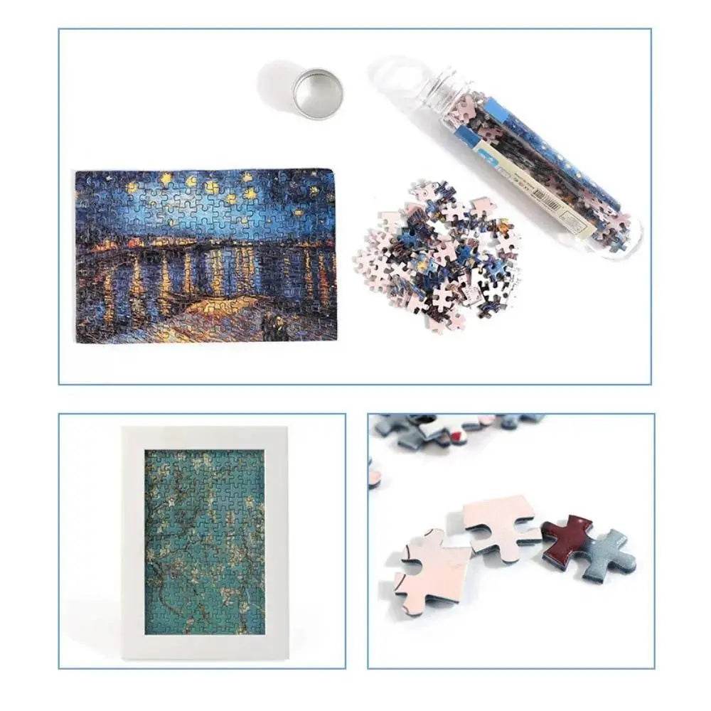 150PCS/Set Oil Painting Jigsaw Puzzles Mini Test Tube Oil Painting Jigsaw Gifts Family Educational Toys Adult Children - AIAZ
