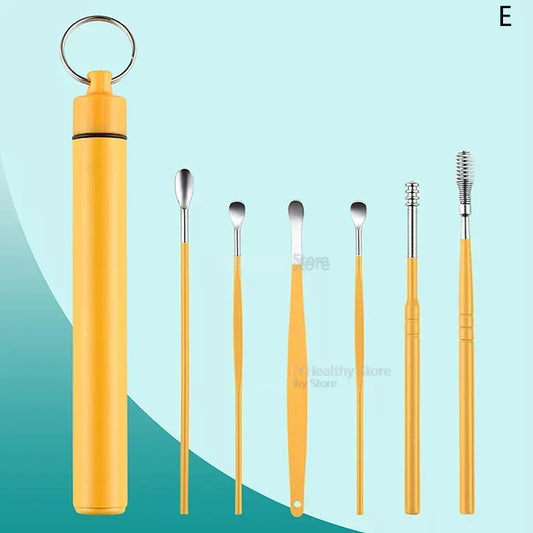정리 Ear Care Kits Earpick Sticks Earwax Remover Ears Pick Cleaning Ear Cleanser Spoon Earpick Beauty Accessories Tools