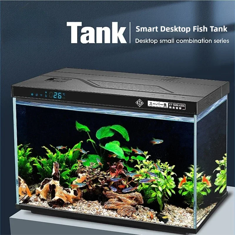 Cool Fish Aquarium Smart Desktop Fish Tank APP Touch Control Silent Air-Reduction Coral Reef for Marine Freshwater