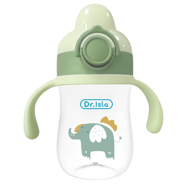 MAMIJOY Baby Bottle 300ML Baby Feeding Cup With Straw Children Learn Feeding Drinking Bottle Kids Training Cups BPA Free
