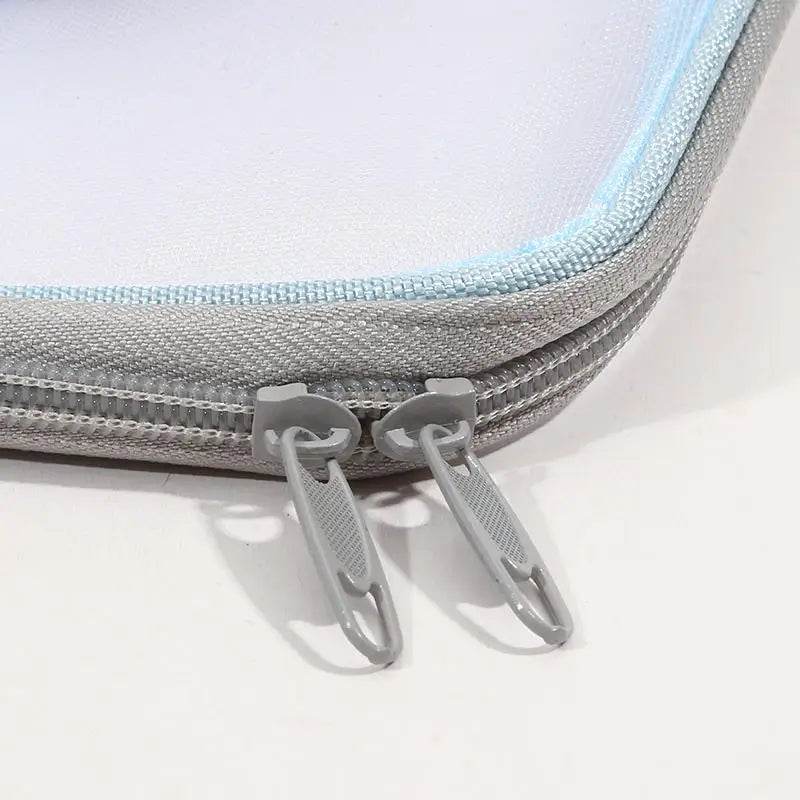 School Office Supplies Stationary Bag Stationery Storage Bag Double-layer Mesh Zipper Bag Large Capacity Organizer Folders - AIAZ