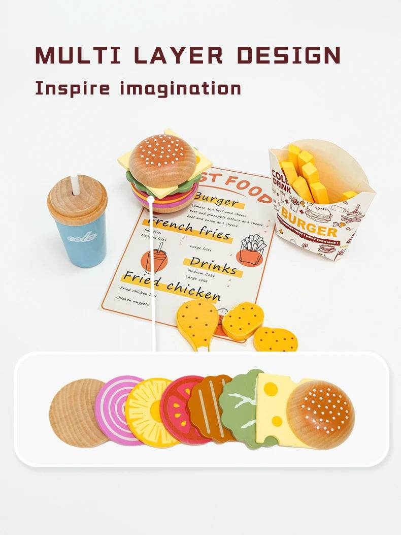 Wooden Kids Kitchen Toys Simulation Birthday Cake Toy Pretend Play Cutting Food Game Children Role Play Toy Gifts for Boy Girl - AIAZ