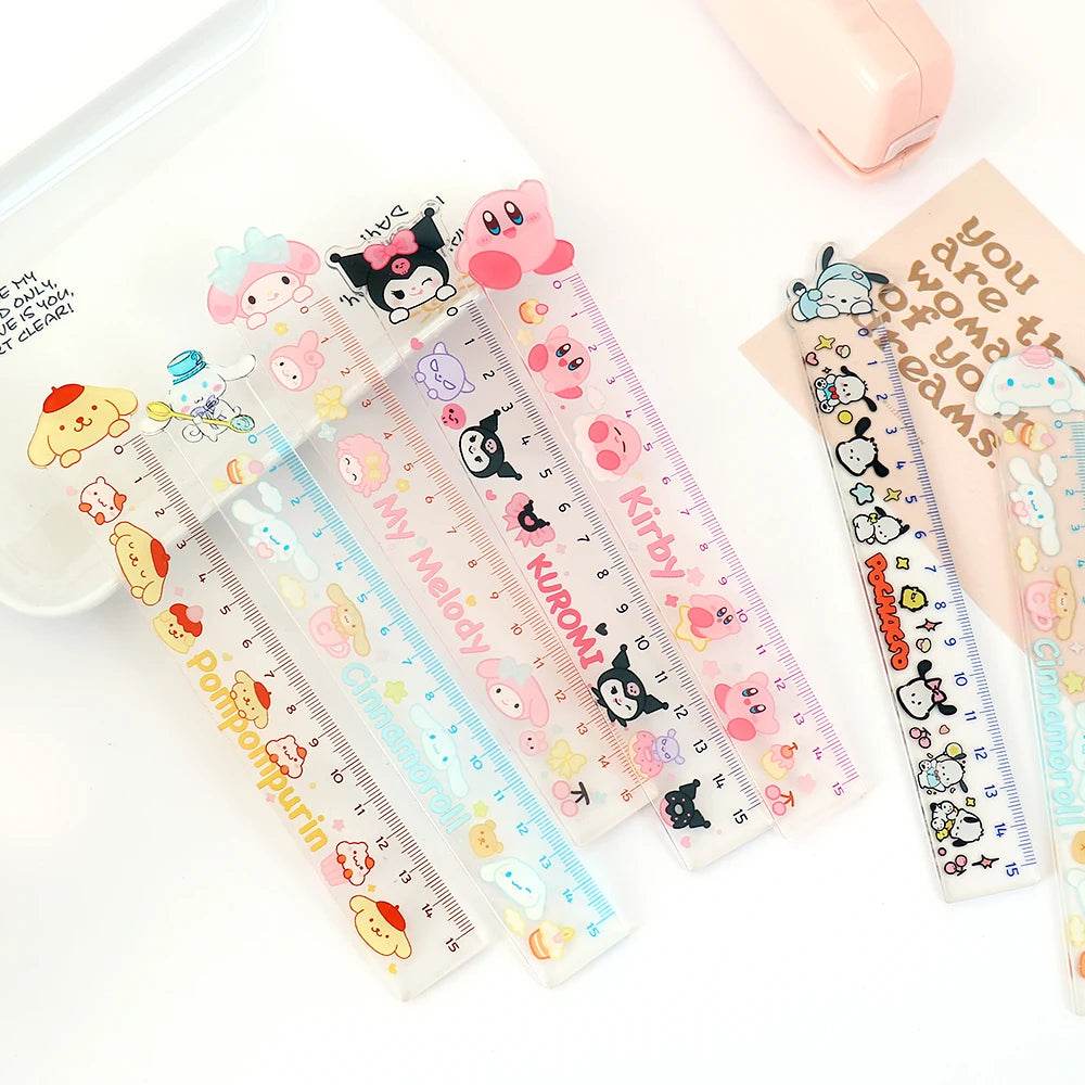 15cm Cute Ruler School Supplies Kawaii Accessories Drawing Tool Korean Stationery Fournitures Scolaires Student Regla Ruler - AIAZ
