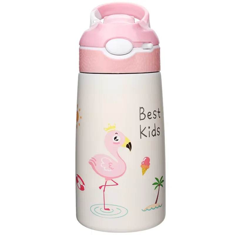 Kids Insulated 316 Stainless Steel Water Bottle with Straw, BPA-Free Sports Metal Water Bottle for Home, Office or Car, 14 OZ - AIAZ