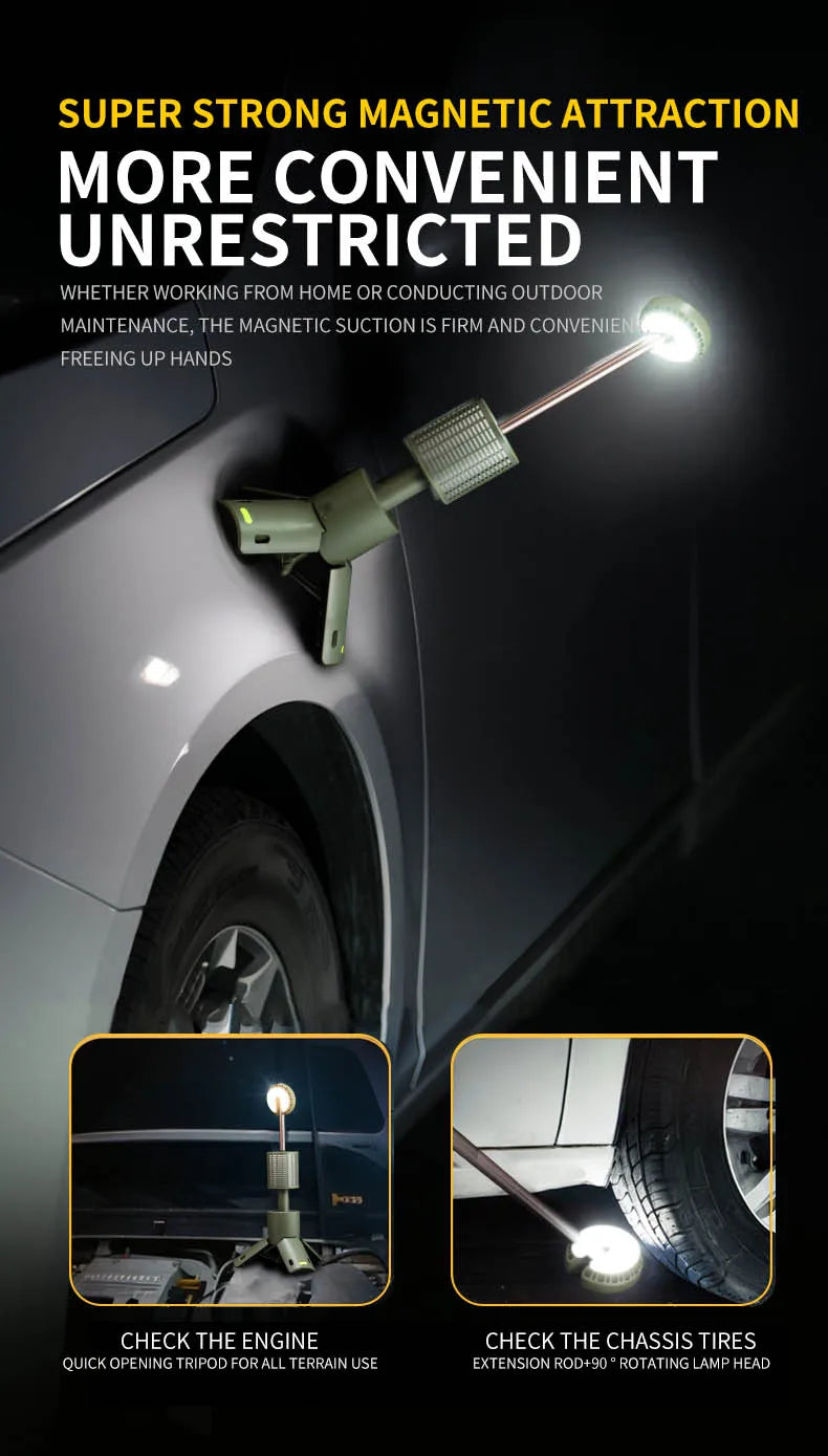 Folding Camping Light Portable Telescopic Lanterns Built-in 10000mAh Outdoor Waterproof Magnetic Lamp With Triangle Stand Base