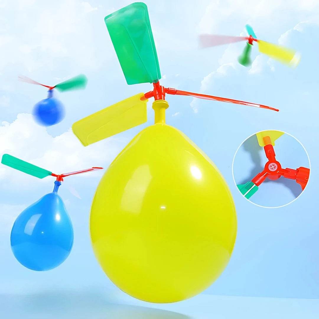 Balloon Aircraft Science and Technology Educational Toys Technology Handmade Diy Balloon Helicopter Children's Creative Toys - AIAZ