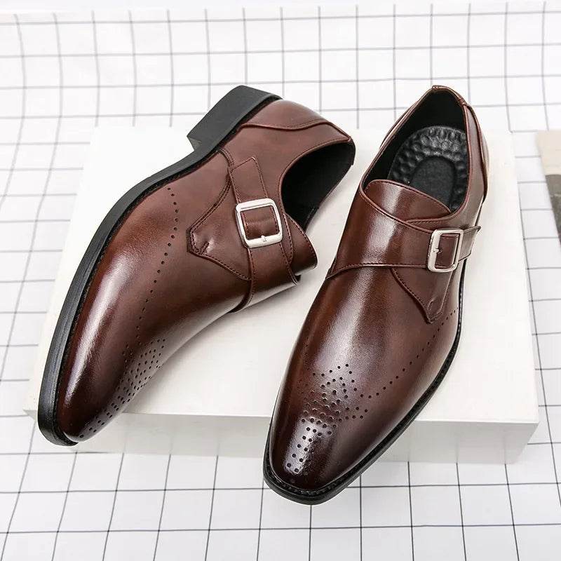 Designer Men's Shoes Classic Business Office Dress Shoe High Quality Casual Leather Shoes for Men Luxury Wedding Shoes Loafers - AIAZ