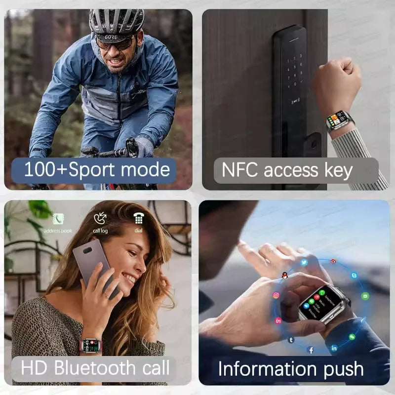 2025 New For HUAWEI Air Bag Smart Watch Men Blood Fat ECG+PPG Blood Pressure Broadcast NFC HD BT Call Health Smart Watch Woman