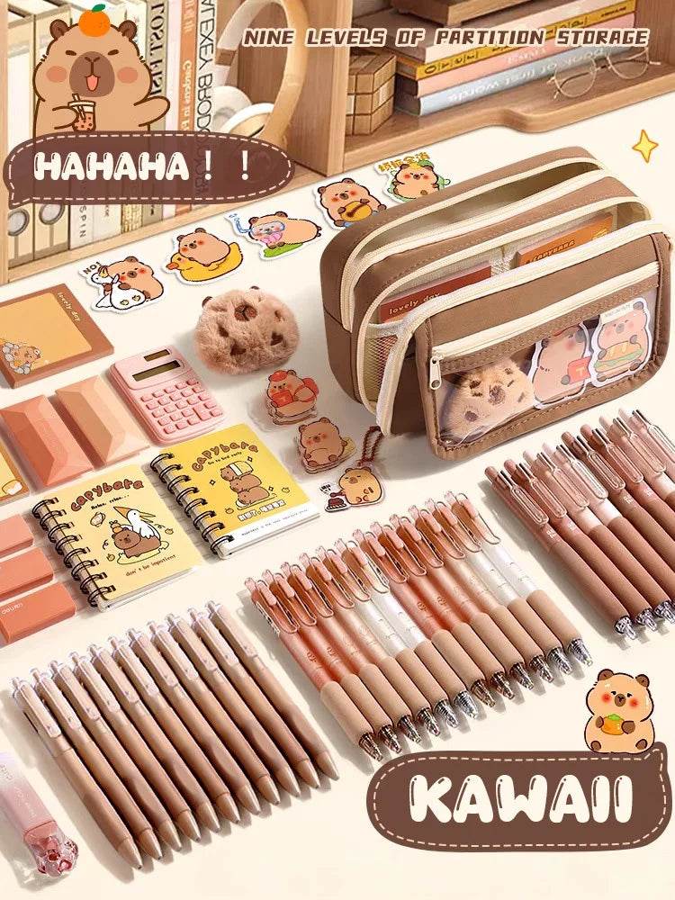 Back To School Supplies Set Cute Pencil Case For Girls Aesthetic Stationery Return To Classes Useful Accessories Scholar Kit - AIAZ