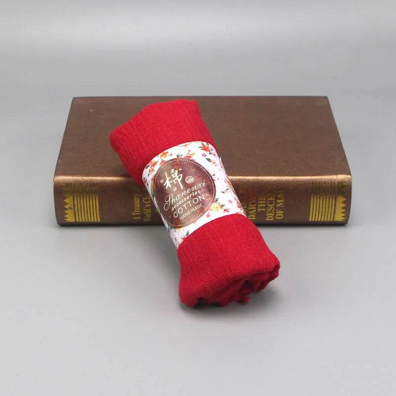 Muslim Hijab For Women Crinkle Hijab Scarf Soft Cotton Solid Color Islamic Bandana Eid Muslim Turban - AIAZ