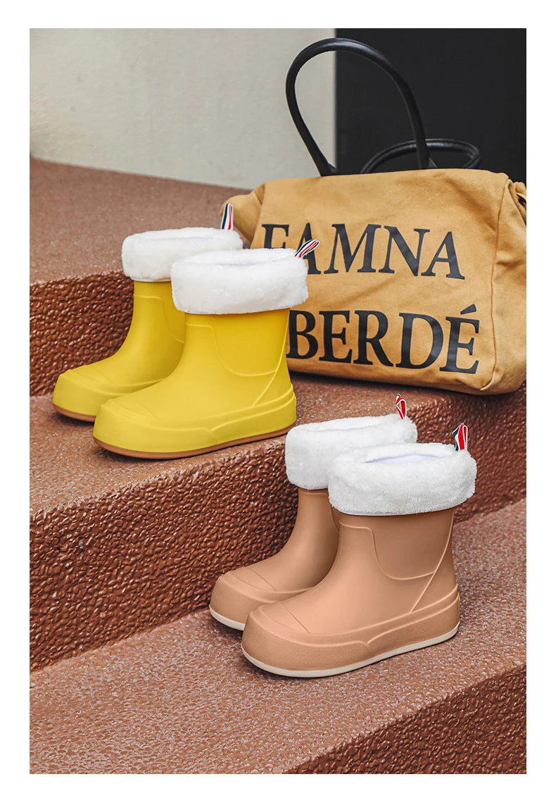 Cute Parent-Child Rain Boots Women's Anti-Slip Waterproof oes Four Seasons Universal Slip-Resistant Rubber Boots