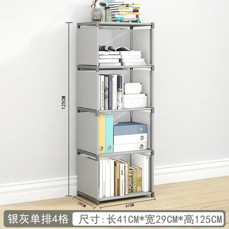 Floor To Ceiling Household Simple Bookshelf, Desktop Storage Shelf, Simple Children's Bookshelf, Multi-layer Miscellaneous Shelf