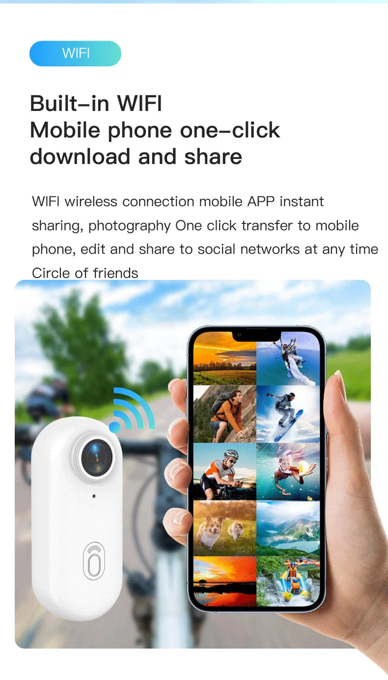 Wireless WiFi 4K UltraHD Mini Portable POV Camcorder Waterproof Magnetic Action Cam Bike Car Vlog Camera Outdoor Sports Recorder