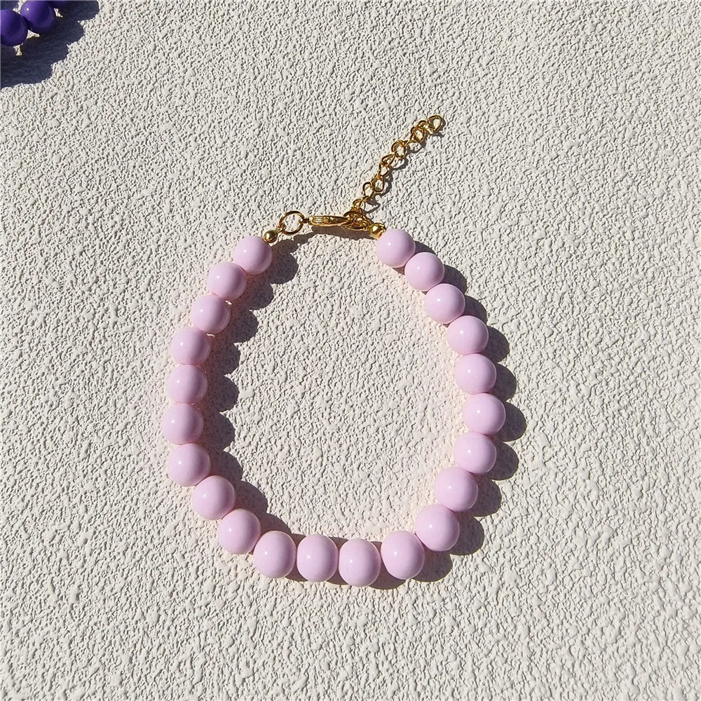 Dogs Necklace Extension Chain Design Pet Collar Fashion Dogs Faux Pearls Necklace Loop DIY Cat Dog Grooming Accessory