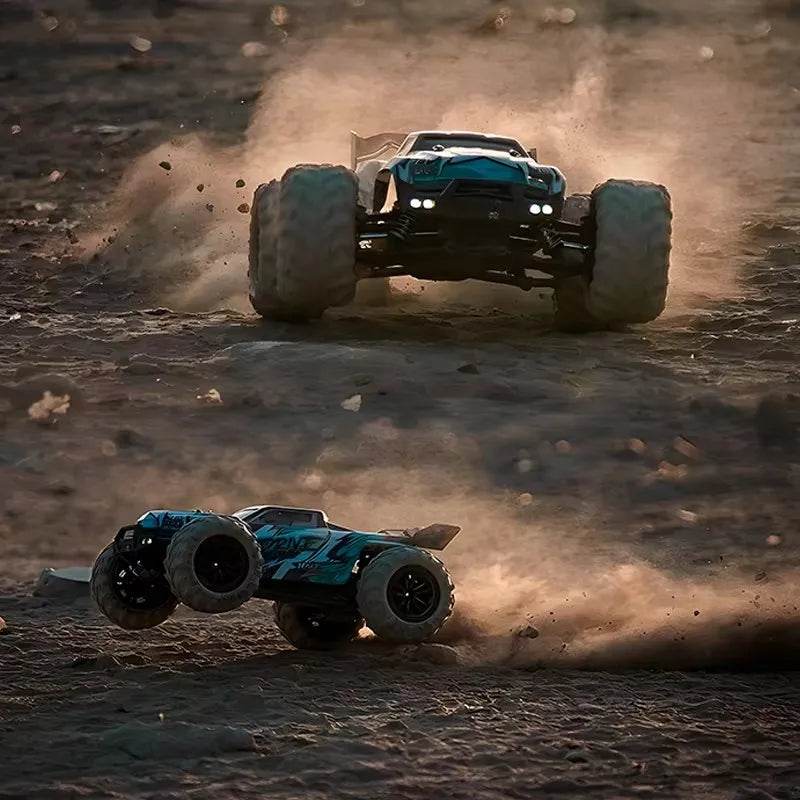 1:16 4WD RC Car 70KM/H Or 50KM/H With LED Remote Control Cars High Speed Drift Monster 4x4 Truck for Kids vs Wltoys 144001 Toys - AIAZ
