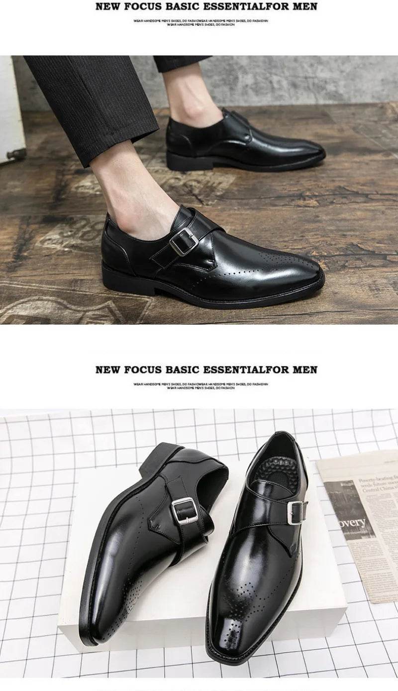 Designer Men's Shoes Classic Business Office Dress Shoe High Quality Casual Leather Shoes for Men Luxury Wedding Shoes Loafers - AIAZ
