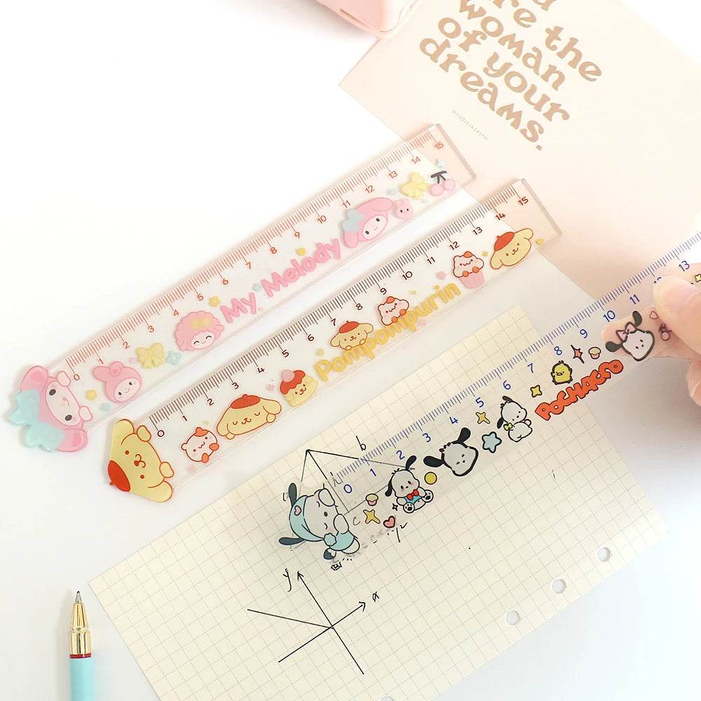 15cm Cute Ruler School Supplies Kawaii Accessories Drawing Tool Korean Stationery Fournitures Scolaires Student Regla Ruler - AIAZ