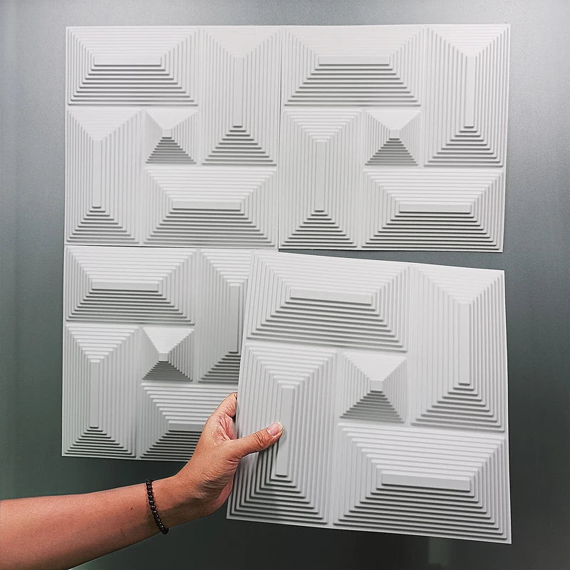 30cm house wall renovation geometric 3D wall panel non-self-adhesive 3D wall sticker art tile 3d wallpaper room bathroom ceiling