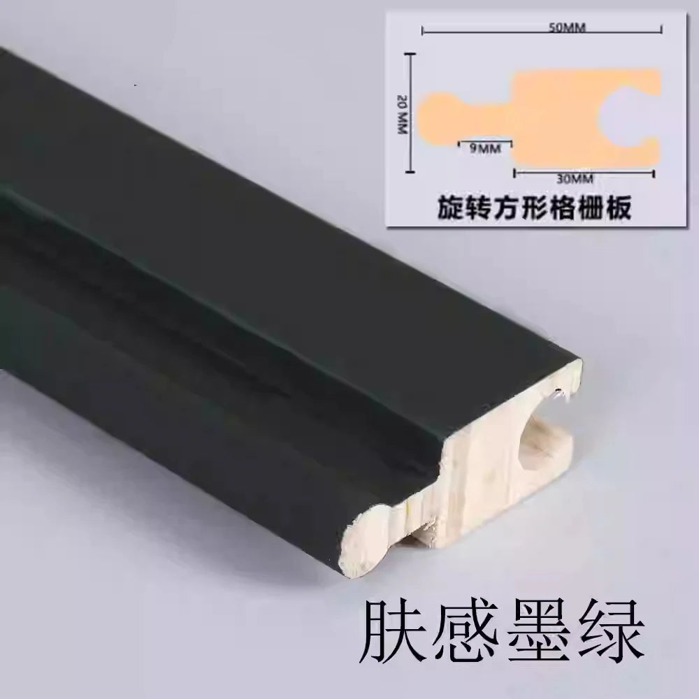 6 pieces 2.3M Rotating Solid Wood Grille Panel - Great Wall wave board internet famous background wall wrap with cylinder