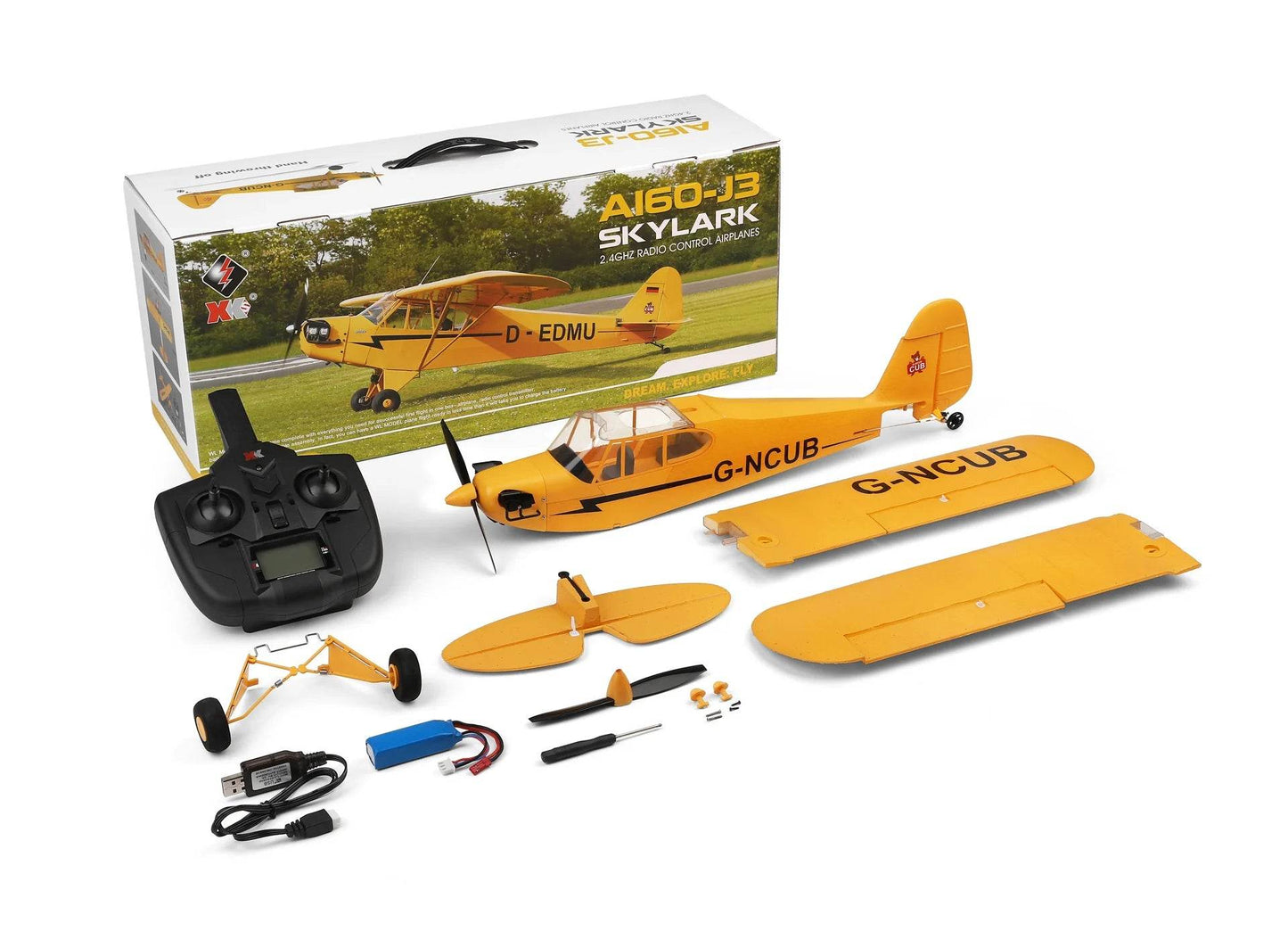 Qidi560 Moore M7 Off-road RC Plane 4CH Brushless Remote Control Airplane Fixed Wing Aircraft Model EPP Foam Toys for Children - AIAZ