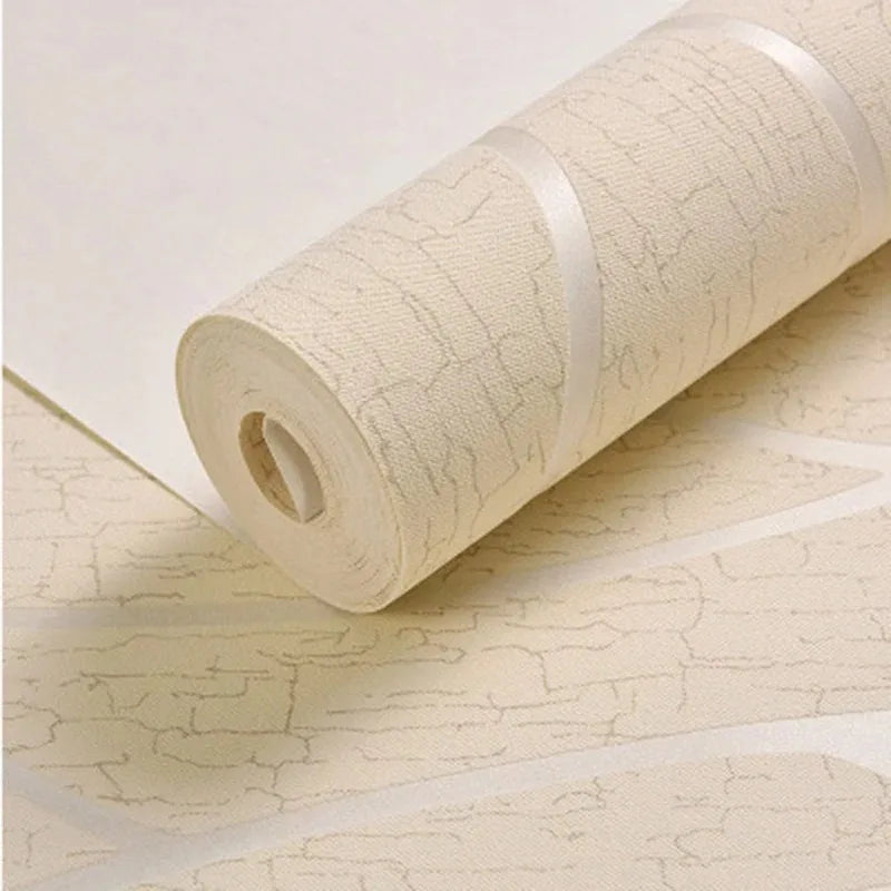 53cm European style 3D non-woven fabric wall sticker for moisture-proof curved stripe background wall sticker in living room