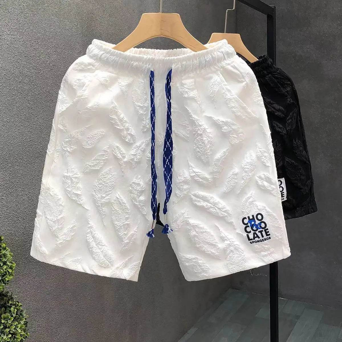 Men's Shorts Beach White Male Short Pants Baggy Printed New in Pant 2025 Fashion Designer Streetwear Dry Fit Summer Elastic Thin - AIAZ