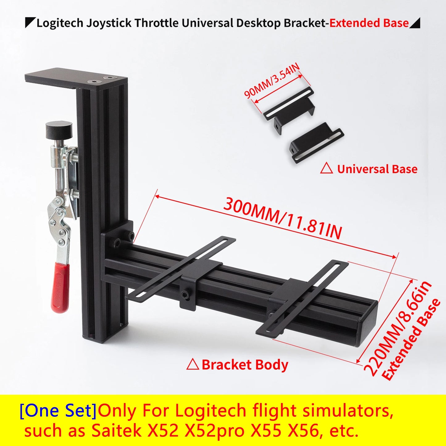 Flight Simulator Joystick THROTTLE STICK Desktop Mounting Bracket For Logitech X56 X55 X52 Thrustmaster T16000M TCA VKB WINWING