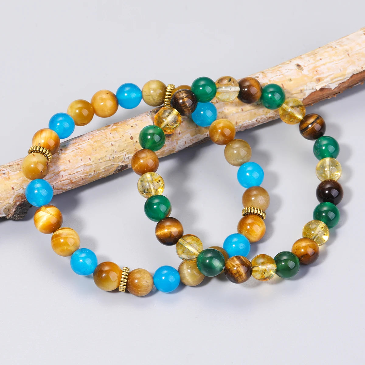 Protection Natural Stone Bracelet For Women Men Attract Good Luck Money Protection Health Crystal Citrine Tiger Eye Bracelet