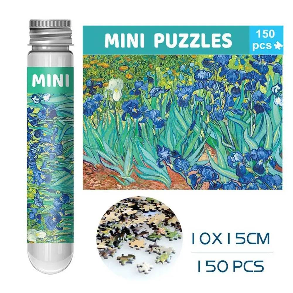 150PCS/Set Oil Painting Jigsaw Puzzles Mini Test Tube Oil Painting Jigsaw Gifts Family Educational Toys Adult Children - AIAZ