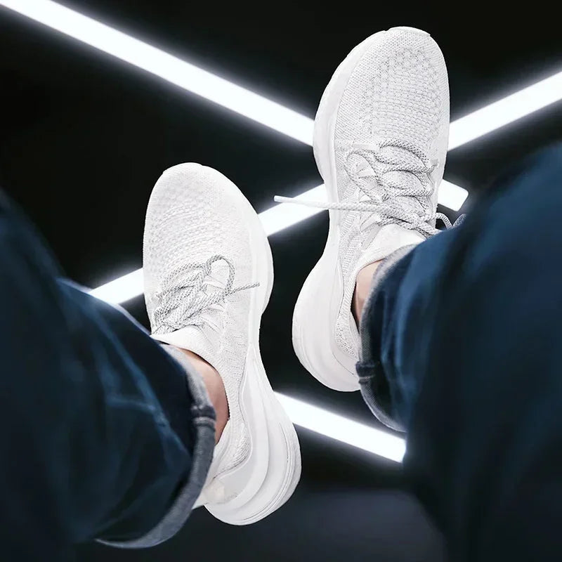 Classic Mijia Sneakers 4 Upgrade Men Fashion Breathable Shock-absorbing Sports Running Shoes Flying Woven Male Non-Slip Shoes