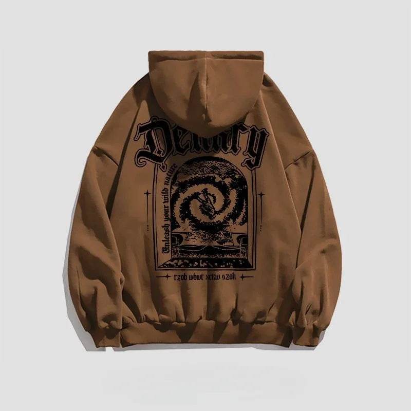 Male Hoodie Harajuku Fashion Loose Autumn New In Men's Hooded Sweatshirt Funny Cheap Streetwear High Quality Pastel Color Cotton - AIAZ