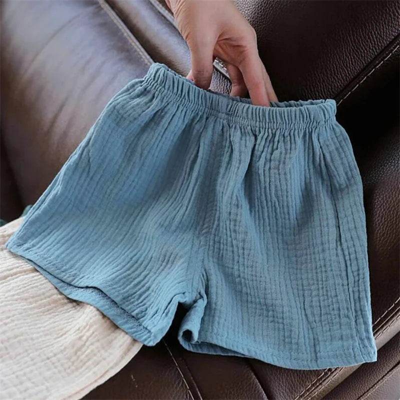 Baby Cotton Linen Shorts Summer New Children's Solid color Short Pant Boys Girls Thin Short Pants Girls Boy Clothing - AIAZ