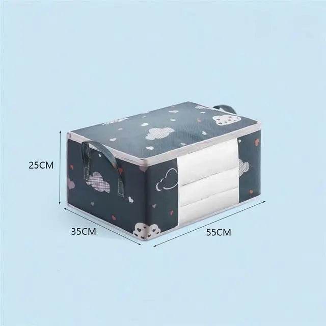 Large Capacity Clothes Storage Bag Organizer With Reinforced Handle Suitable For Blankets Bedding Foldable With Sturdy Zipper - AIAZ