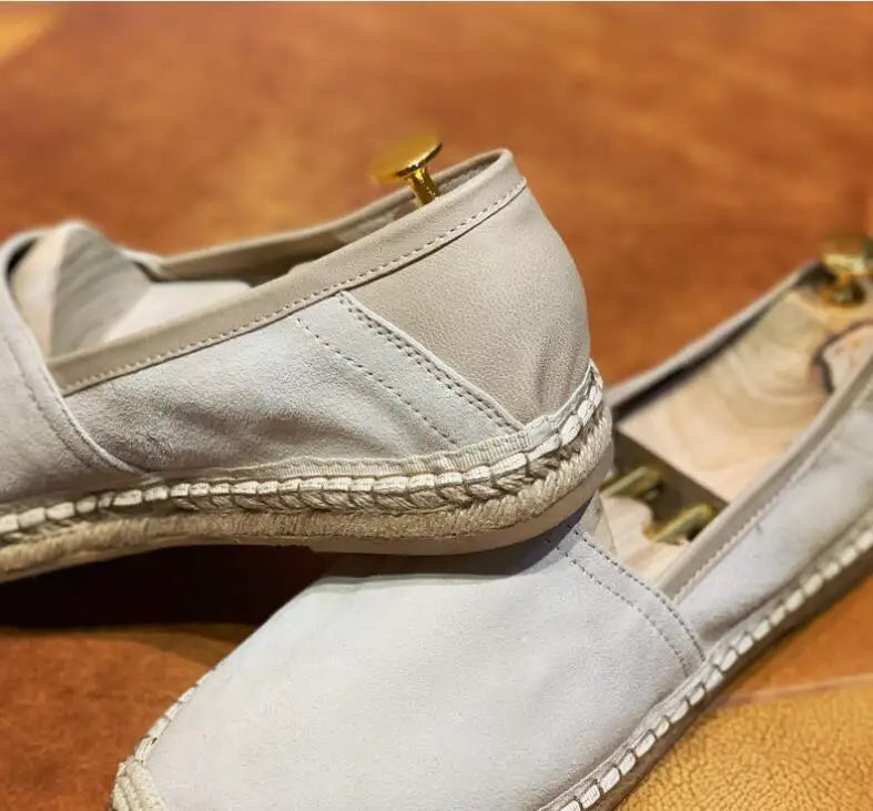 Men Sheepskin Loafers White Slip on Driving Boats Shoes Fashion Comfort Summer Lazy Flats Shoe