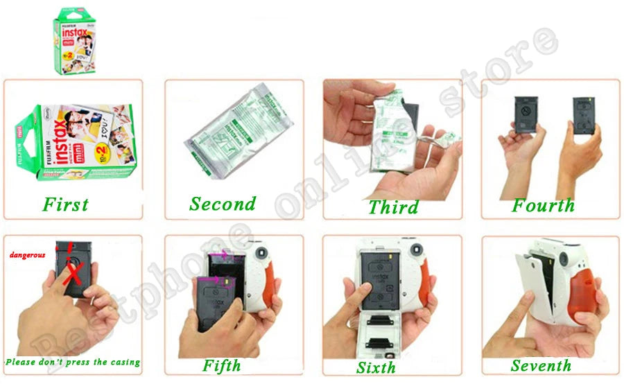 10-100 Sheets Fujifilm Fuji Instax Mini 12 11 8 9 Black and white Monochrome Films for Instant Mini 8 9 7s 25 Camera Photo Paper