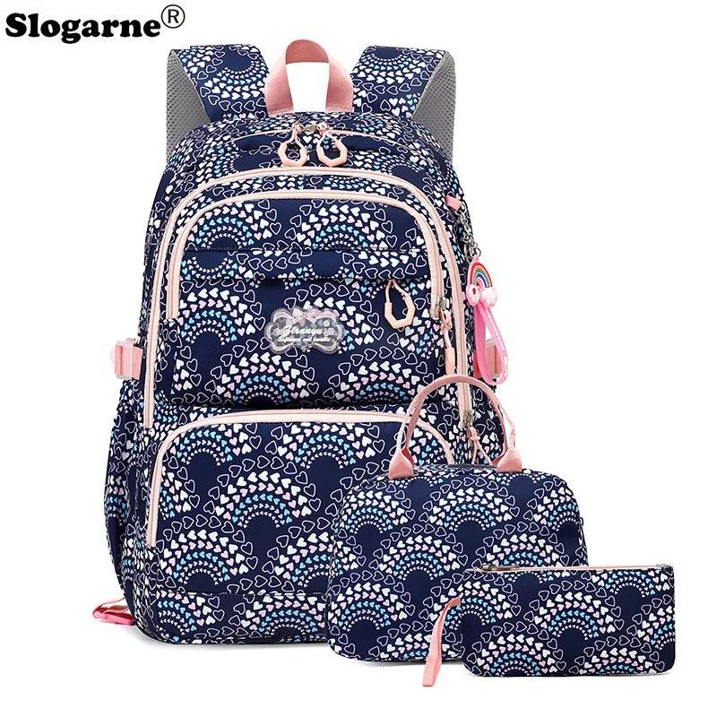 School Bags Girls Casual Travel Backpack Children Middle School Students Backpacks Business Oxford Waterproof Rucksack No Wheel - AIAZ