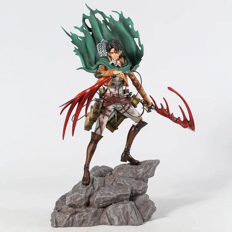 Levi Figure Mikasa Ackerman Eren Jaeger Figurine Anime Model Doll Toy 36cm - AIAZ