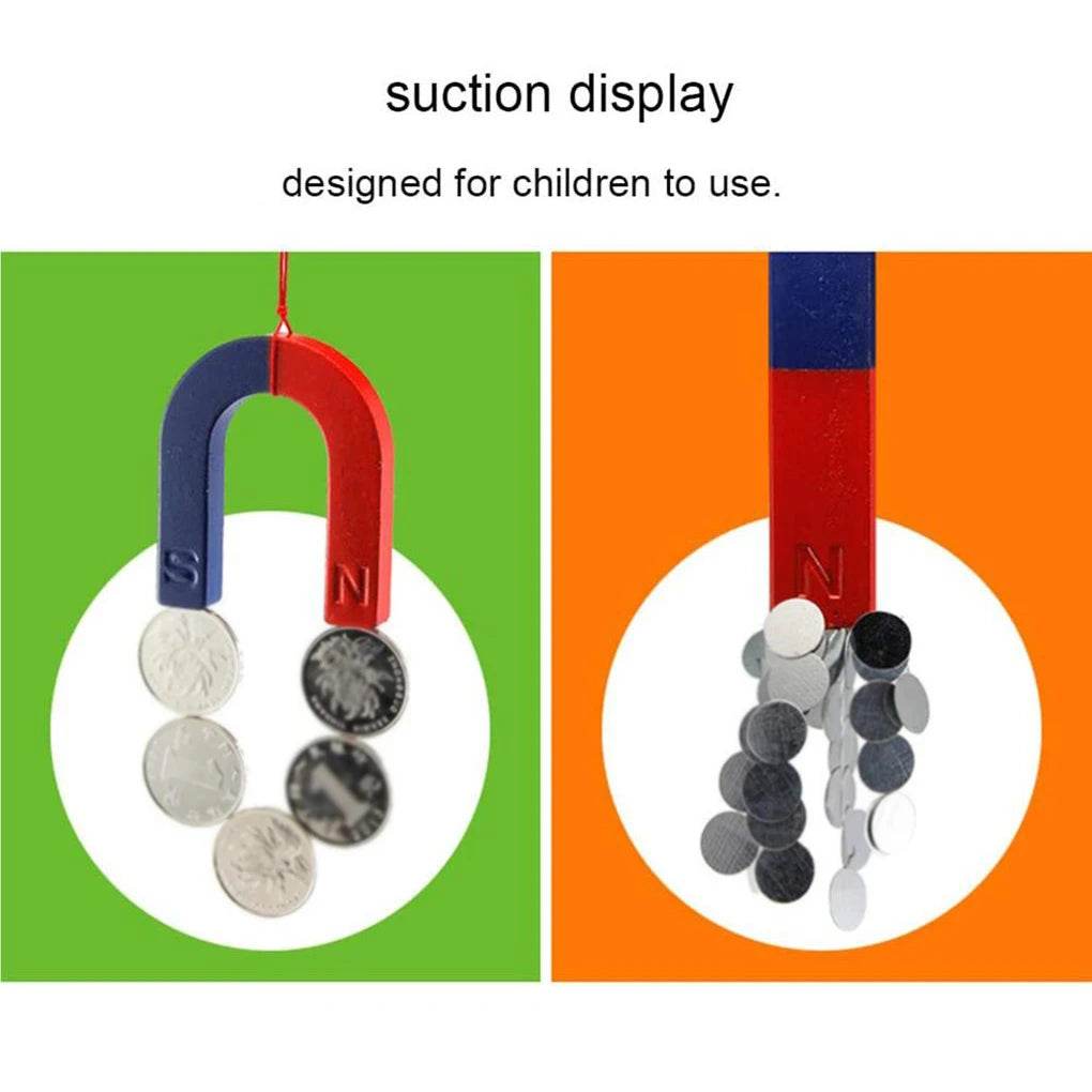 1 Set Labs Junior Science Magnetism Sets Bar Ring Experiment Education Fidget Magnets Horseshoe Compass Tool Kit Gifts for Kids - AIAZ