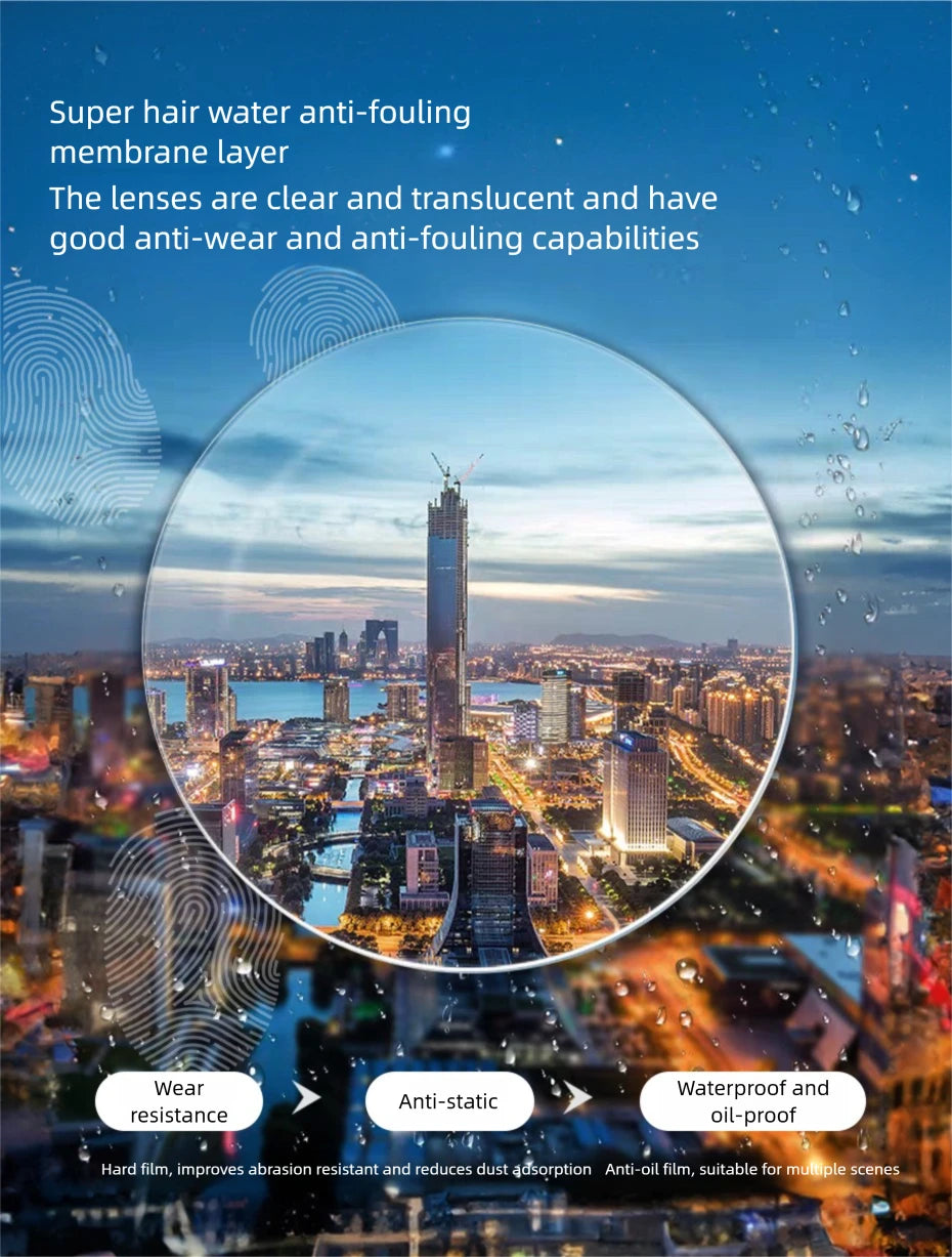 CAPONI Prescription Glasses Women Myopia Retro Light Weight Computer Anti Blue Light Glasses Photochromic Eyes Glasses PJ34022