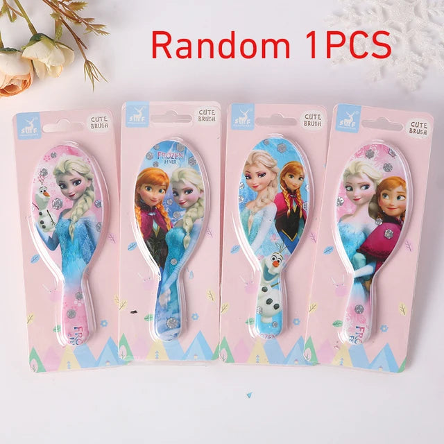Princess Minnie Frozen Comb Cartoon Cute Beauty fashion toys Curly Hair Brush Combs Anti-static Brush Comb Disney