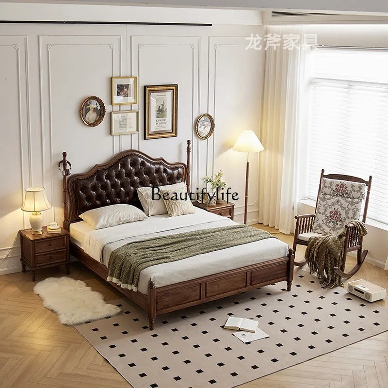 North American Black Walnut All Solid Wood Rocking Chair Bedroom Sofa Chair